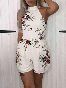 Floral Halter Pleated Casual Playsuit
Rozmiar: S, M, L, XL
Kolor: white