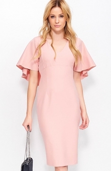 Makadamia M389 sukienka brudny róż Zjawiskowa sukienka, w której nie przejdziesz niezauważona, wykonana z wysokiej jakości jednolitej dzianiny, ołówkowy fason świetnie podkreśla...