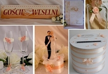 Brzoskwiniowe dodatki, ślub, wesele