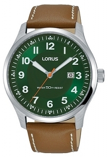 Lorus RH945HX9 męski zegarek wykonany ze stali na skórzanym, brązowym pasku. Wyróżnia go zielony cyferblat  z datownikiem.
Aby przenieść się do sklepu kliknij w zdjęcie :)