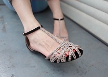 Sandałki z kryształkami Mod...