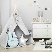 Zestaw Tipi Mata Poduszki  - Silver Grey