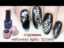 Aliexpress Halloween Nails tutorial / Paznokcie - hybrydy Monasi, SaviLand gel * Candymona