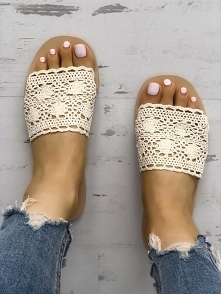 Crochet Hollow Out Non-slip Slippers 
Rozmiar: US4.5, US5.5, US6, US7, US8
Kolor: beige