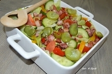 Sałatka z bobem i boczkiem