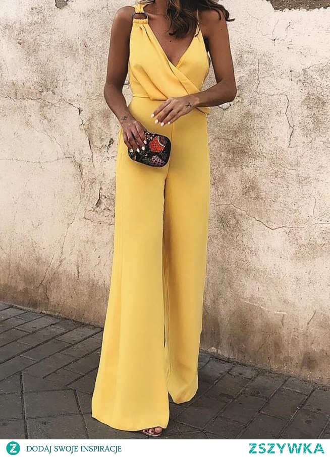 Irregular Buckle Strap Wrap Wide Leg Jumpsuit
Rozmiar: S, M, L, XL
Kolor: yellow