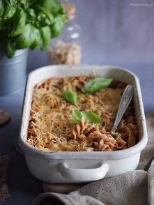 Zapiekanka makaronowa z mięsem i szparagami / Meat and asparagus pasta bake