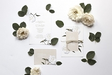 Zaproszenie ślubne z RSVP Biała Piwonia