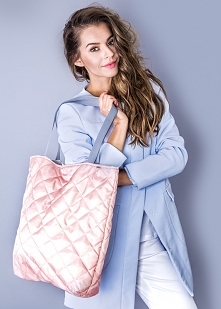 torba basic różowe   pikowanie