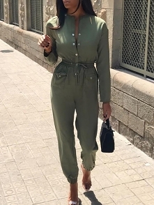 Casual Solid Long Sleeve Puff Leg Jumpsuit
Rozmiar: S, M, L, XL
Kolor: Army green