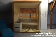 Sauna Design z murem solnym. Producent: TAPIS.PL