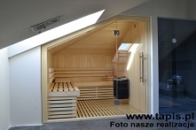 Sauna Design - wersja ze skosem. Producent: TAPIS.PL