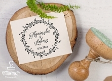 Wianek, pieczątka ślubna, 60mm