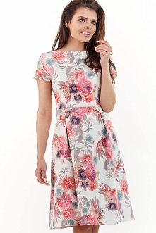 Kwiatowa sukienka odcinana ...