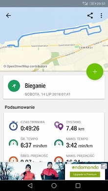 Wakacje są ,bieganie również;-) Trochę mało,ale upał robi swoje