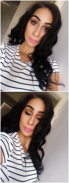 makijaż z konkurowaniem twarzy