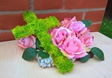 PIĘKNY STROIK NA GRÓB - KOMPOZYCJA KWIATOWA