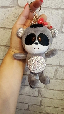 Szop brelok kryształki Swarovskiego Fb / Atelier Torebek - torebki damskie