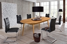 Lekki skandynawski stół rozkładany drewniany owalny