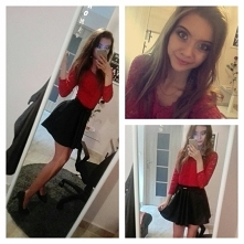 Uwielbiam takie połączenia, delikatna koronka, skórzana spódnica i szpilki :-). Polecam tak pokombinować!