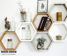 Półka Heksagon w rożnych od...