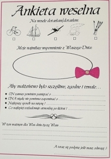 ankieta weselna
