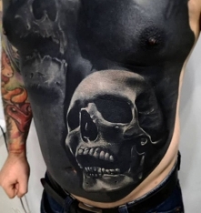 super tatuaż czaszka