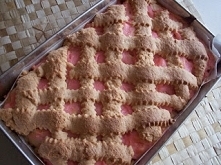 Ciasto z jabłkami i budyniem