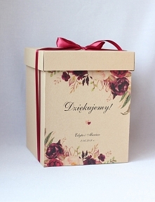 pudełko na koperty zaproszenia NAVI burgund marshall