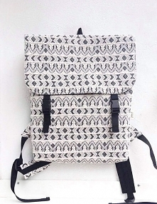 Plecak wzorzysty krem