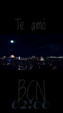 Moje miasto nocą.  Te amó Bcn♡