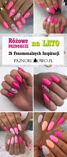 Różowe Paznokcie na LATO: T...