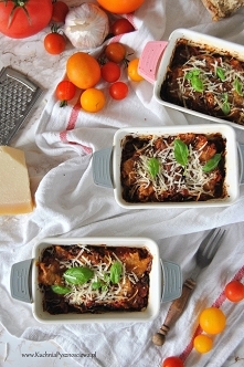 bakłażany zapiekane w sosie...