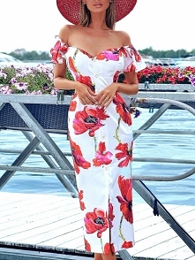 Floral Print Flutter Sleeve Off Shoulder Bodycon Dress
Rozmiar: S, M, L, XL
Kolor: white