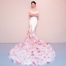 Eleganckie Kość Słoniowa Suknie Ślubne 2018 Syrena / Rozkloszowane Kwiat Kokarda Kwadratowy Dekolt Bez Pleców Kótkie Rękawy Trenem Kaplica Ślub