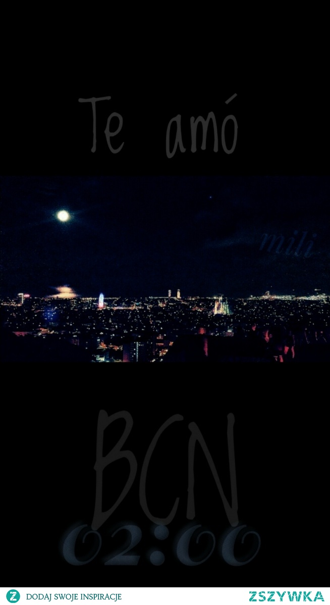 Moje miasto nocą.  Te amó Bcn♡