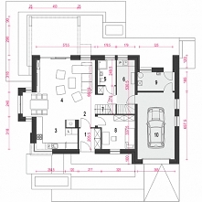 Projekt domu Argos, z garaż...