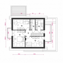 Projekt domu Argos, z garaż...