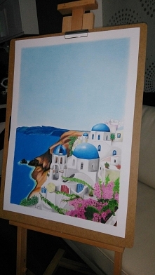 Santorini
Wykonane wyłącznie kredkami!!
Format B3
50 x 70 cm