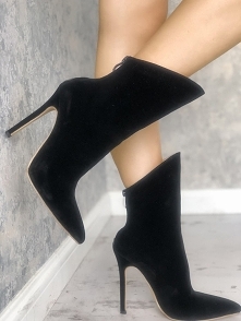 Solid Pointed Toe Thin Heel...