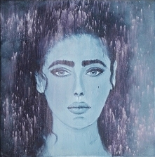 Obraz akrylowy na płótnie, ręcznie malowany 30x30cm.
Obrazy na zamówienie: czajkadesign.pl