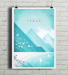 Włochy - Italia - vintage plakat 50x70 cm
