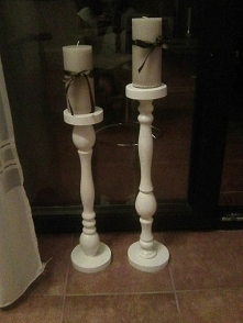 Świeczniki z starej lampy d...