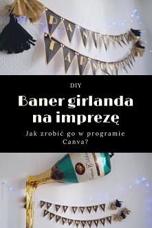 Zrób to sam - tutorial krok po kroku - baner girlanda na imprezę //
DIY Jak zrobić baner girlandę w Canvie • origamifrog.pl