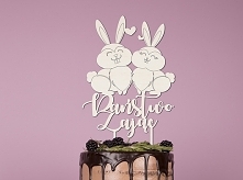 Toper Topper na tort Zając z nazwiskiem