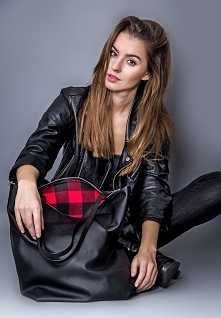 torba basic czerwona krata