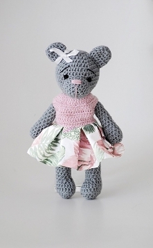 Leniuszek M - sukienka w kwiaty/róż