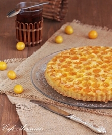 Odwrócone ciasto z mirabelkami