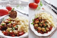 Klopsiki z kiełbasy w sosie pomidorowym