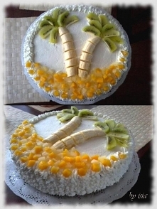 Tort śmietanowy na urodziny gotowy;) wspomnienia wakacji wciąż żywe :D
SKŁADNIKI: Biszkopt: 6 jajek, ¾ szklanki mąki pszennej, ¾ szklanki skrobi ziemniaczanej, 1 szklanka cukru,...